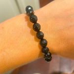 Black Fashionable Beads Elastic Stretch Beaded Bracelet Photo 0