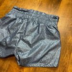 ZYIA Active Blue Steel Bubbles High Rise Bomber Shorts Sz Small Photo 11