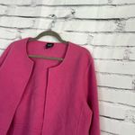 Eileen Fisher Pink Boiled Wool Cashmere Open Front Jacket Women’s Large Minimal Photo 6