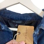Blu Pepper  NWT puffer jean jacket blue and black size small Photo 1