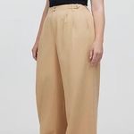 Madewell Harlow Wide-Leg Pant Women Size 6 Desert Dune Linen Blend Casual Boho Photo 1