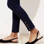 Loft Dark Wash Denim Curvy Skinny Jeans with Button Up Ankles Womens Size 4 / 27 Photo 2