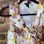 H&M  Floral Sleeveless Tie Neck Button Down Shirt Women's Size 2 Photo 1