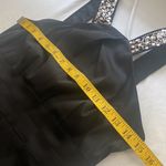 Donna Ricco cocktail dress satin and sequins sleeveless side zip size 2 petite Photo 6