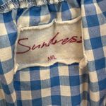 SUNDRESS Alena Dress in Light Blue & Pink Gingham Plaid High Low Size M / L Size L Photo 10