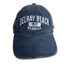 Delray Beach 1911 Florida Women’s Denim Baseball Cap Hat Blue Photo 4