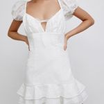 Significant Other Imani Mini Dress Ivory White Size 4 Photo 0