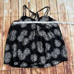 Metaphor Women Sleeveless Halter Black Floral Chiffon Top Blouse Size Medium Photo 4