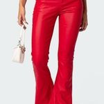 Edikted red leather pants size S Photo 0