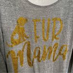 Simply Southern Fur Mama Open Back Top Gray Gold Photo 4