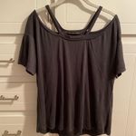 Harlowe & Graham Cold Shoulder Cutout Shirt Gray Size L Photo 5