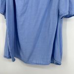 Old Navy  Light Blue Top Blouse Cold Shoulder Flare Sleeves Woven Size XXL Photo 3