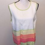 Christopher & Banks Spring colorful tank top with button down cardigan sweater Photo 1