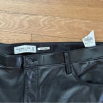 Abercrombie & Fitch Abercrombie Vegan Leather Pants 18 / 34 Ultra High Rise Straight Leg Black Photo 4