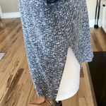 One Clothing  Navy Blue White Heather Stretchy High Low Top Womens Large Photo 12