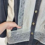 Chico's Chico’s Silver Treasure Artisan Duster Jacket Art to Wear size 2 Medium Velvet Photo 3