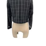 Brooks Brothers  Black Windowpane Print Cropped Blazer Wool Size‎ 2P Petite Photo 9