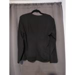 Sheri Martin Women's Blouse Jacket, Vtg Zippered Checkered Top, Size 16, Office Black Photo 1