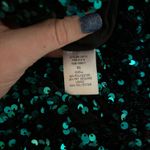 Altar'd State Dress Black emerald Green Sequins Mini Square Neck Holiday party Photo 8