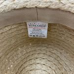 Screamer Straw Fedora‎ Hat Leopard Print Band Frayed Brim Summer Beach Tan Photo 6