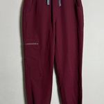 FIGS Zamora Jogger Scrub Pants Women's XS Burgundy Medical Nurse Technical Cargo Photo 4