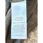 EXPRESS Womens V Neck Sweater Top XS Gray Rayon Blend Three Quarter Sleeves Photo 4