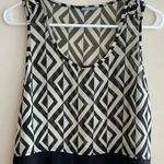 Charlotte Russe Geometric Pattern Tank Top with Gold Stud Detail, Size Small Photo 1