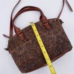 American Leather Co. Carrie Mini Dome Crossbody Bag in Tapestry Brown Suede Boho Photo 10