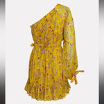 Alexis  Edyta Floral One-Shoulder Dress Yellow‎ Floral Revolve Size XS Photo 1