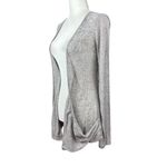 Maurice's Chic Cardigan Sweater Knit S Gray Open Front Long Linen Blend Cozy Photo 1