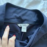 Athleta  Womens Size 2 Pants Navy Blue Slim Straight Pull On Office Casual Photo 3