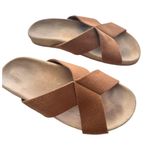 Jenni Kayne Cotton Crossover Sandal Size 40 US 10 Brown Photo 6