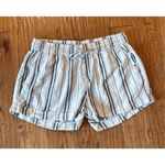Old Navy  NWT linen blend striped cuffed shorts size M Photo 3