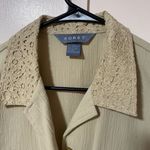 Koret Beige business top for women Floral Embroidery Tan Size 12 Photo 2