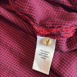 Maurice's XL red and navy blue gingham Sleeveless Button-Down collared Shirt Photo 4