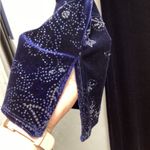 CDC velour cocktail dress. Navy blue embellished. Size 4 Photo 12