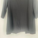 Coldwater Creek  Open Front Crochet Lace Long Line Jacket Black size 14 Photo 11