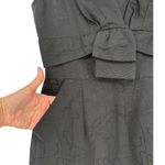 Kay Unger Kay‎ Unger Womens Black Floral Jacquard Sleeveless V-Neck Cocktail Dress Size 2 Photo 8