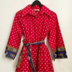 Vintage Constantine’s Las Vegas Red Printed Quilted Dress Pinup Retro 50’s Dress Size 12 Photo 7