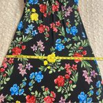 Calvin Klein Black & Florals Flared A-Line Skirt Maxi Dress M Medium Photo 13