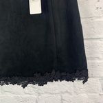 Olivaceous 3for$30🛍 NWT Olivaveous Suede Lace Trim Mini Skirt S Photo 3