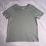 Madewell  Crew Neck TShirt Sage Green Size Medium 100% Supima Cotton Short Sleeve Photo 0