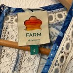 Farm Rio  Blue and White Floral Full Of Flowers Ruffle Jumpsuit Size Small Photo 4