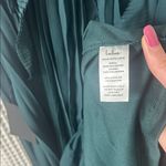 Lulus  Never A Dull Moment Emerald Green Tie-Strap Pleated Midi Dress Large NWT Photo 10