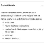 Calvin Klein Ultra Athletic Sport Sneaker Shoes 8.5 Photo 7