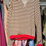 We The Free Free People Oversized Stripe Sweatshirt Photo 0