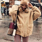 I am gia I.Am.Gia Tan Teddy Bear Fleece Coat S Photo 0