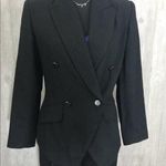 Lord & Taylor pant suit / business suit pinstripe blazer and pants wool Black Size undefined Photo 0