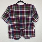Erika Vintage plaid button front blouse Photo 5