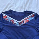 Tail Long Sleeve T Shirt Womans Size Large Blue Floral Tennis Golf Yoga Outdoor Photo 2